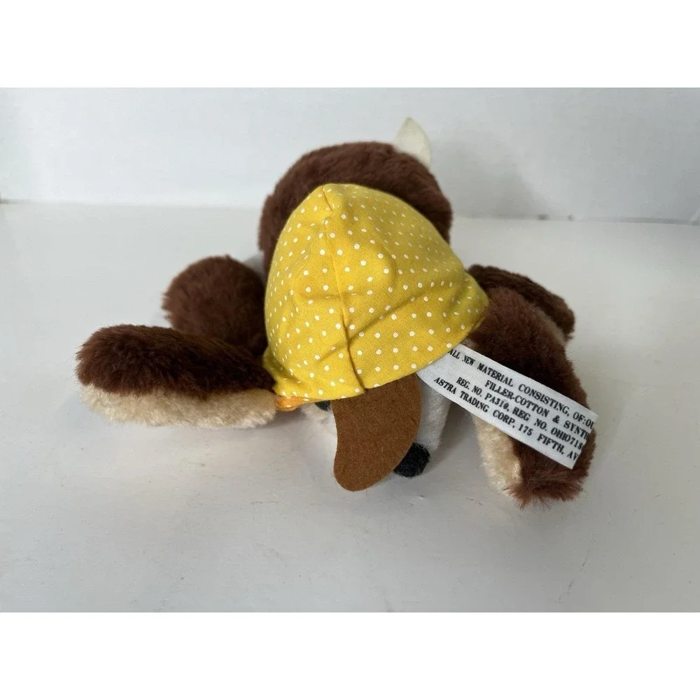 NOS Vtg Flip Flops Reversible Monkey Bear Amtoy 1980 Plush Stuffed Polka Dot
